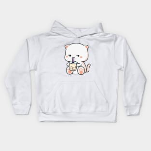 Kitty Loves Boba! Kids Hoodie